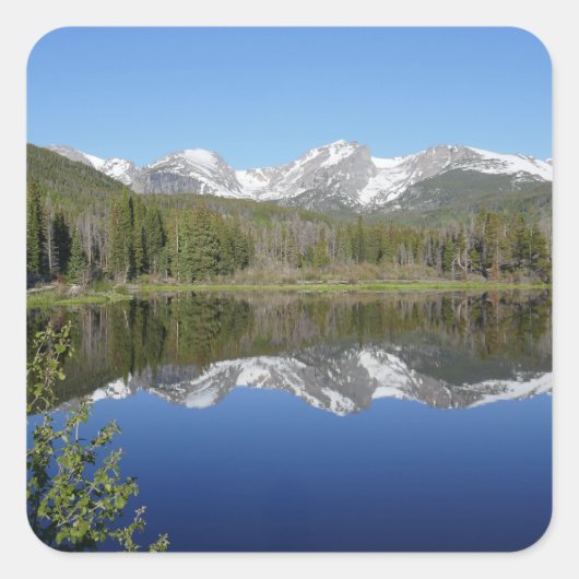 Sprague Lake I in Rocky Mountain National Park Vierkante Sticker (Voorkant)
