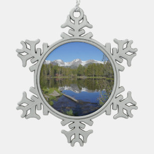 Sprague Lake II in Rocky Mountain National Park Tin Sneeuwvlok Ornament
