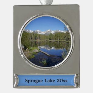 Sprague Lake II in Rocky Mountain National Park Verzilverd Banner Ornament