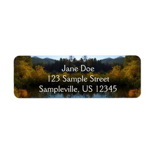 Sprague Lake in Herfst Etiket (Voorkant)