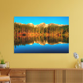 Sprague Lake Ochtend Gouden Uur, Zomerzonnewende Canvas Afdruk (Insitu (Woonkamer))