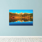 Sprague Lake Ochtend Gouden Uur, Zomerzonnewende Canvas Afdruk (Insitu (Houten vloer))