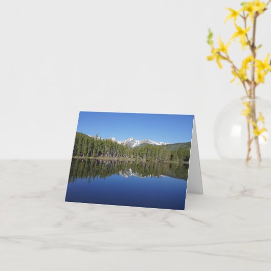 Sprague Lake Reflectie Kaart (Gele Bloem)