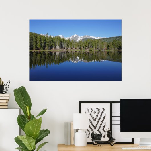Sprague Lake Reflectie Poster (Thuiskantoor)