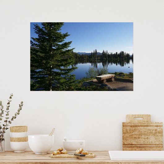 Sprague Lake Uitzicht Poster (Keuken)