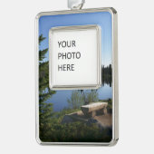 Sprague Lake Uitzicht Verzilverd Omlijst Ornament (Links)