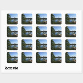 Sprague Lake Uitzicht Vierkante Sticker (Vel)