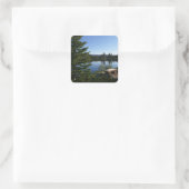 Sprague Lake Uitzicht Vierkante Sticker (Tas)
