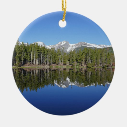 Sprague Lake-weerkaatsing Keramisch Ornament (Voorkant)