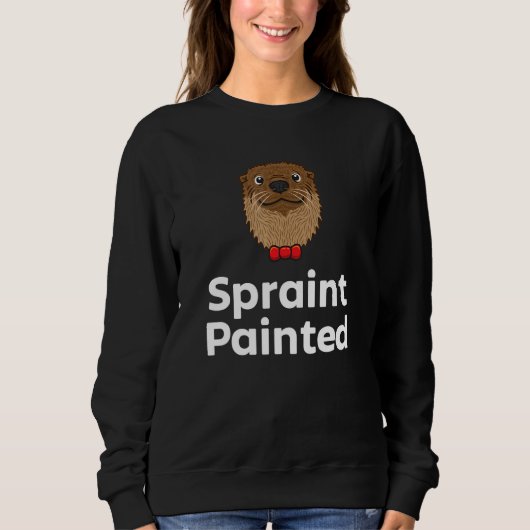 Spraint Paint Otter Otter Humor Joke Trui (Voorkant)
