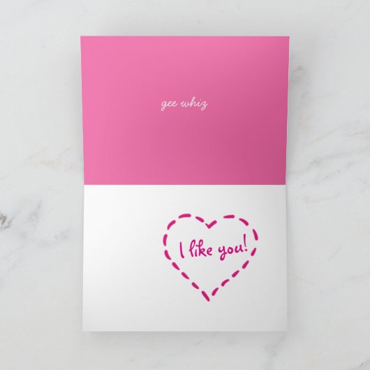 Sprakeloos houd ik van u! Valentijn Kaart (Binnen)