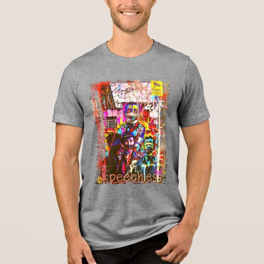 sprakeloos Tri-Blend shirt (Voorkant)