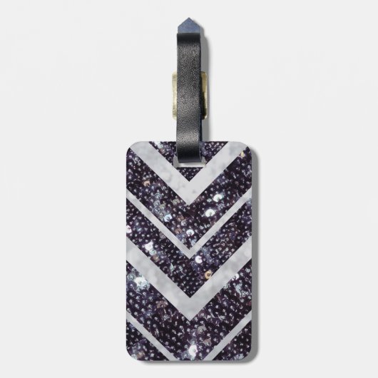 Sprakly Chevron Bagagelabel (Achterkant verticaal)