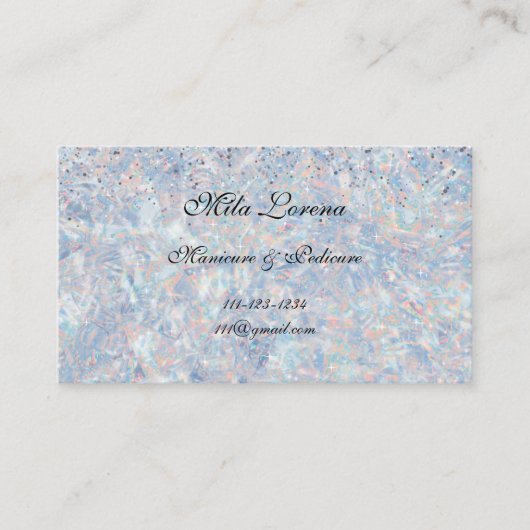 SPRANKEL EN GLANS MET ONS OPAL THEMA VISITEKAARTJE (Voorkant)