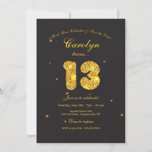 Sprankelend 13e verjaardagsfeest kaart