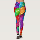 sprankelend bladpatroon met glitter leggings (Achterkant)