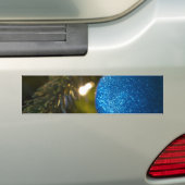 sprankelend blauw Ornament Bumpersticker (Op auto)