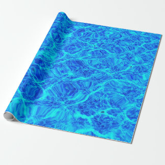 Sprankelend Blauw Zwembad Water Cadeau Wrapping Pa Cadeaupapier