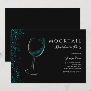 Sprankelend blauwgroen blauw Mocktail vrijgezellen Kaart