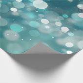 Sprankelend Blauwgroen met wazig twinkellicht Cadeaupapier (Hoek)