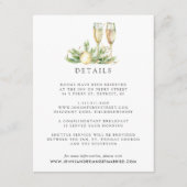 sprankelend gejuich | Winter groen bruiloft detail Informatiekaartje (Voorkant)