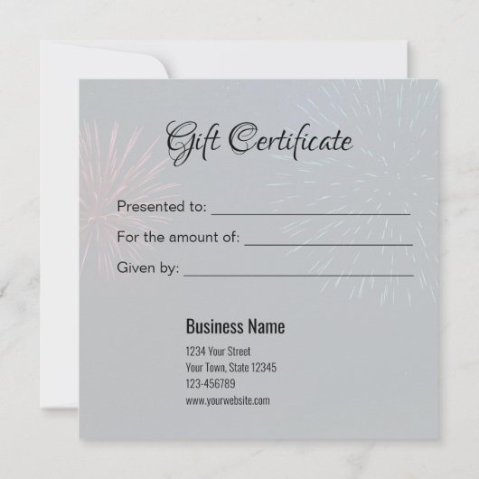 Sprankelend Gelukkig Nieuwjaar Vuurwerk 2025 Gift  (Achterkant)