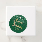 Sprankelend, Groen, Glitter, Zoet 16 Bedankjes Labels (In situ)