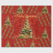 Sprankelend kerstboom inpakpapier (Vlak)