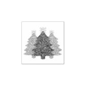Sprankelend kerstboom silhouet rubberstempel (Afrduk)