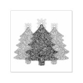 Sprankelend kerstboom silhouet  zelfinktende stempel (Design)