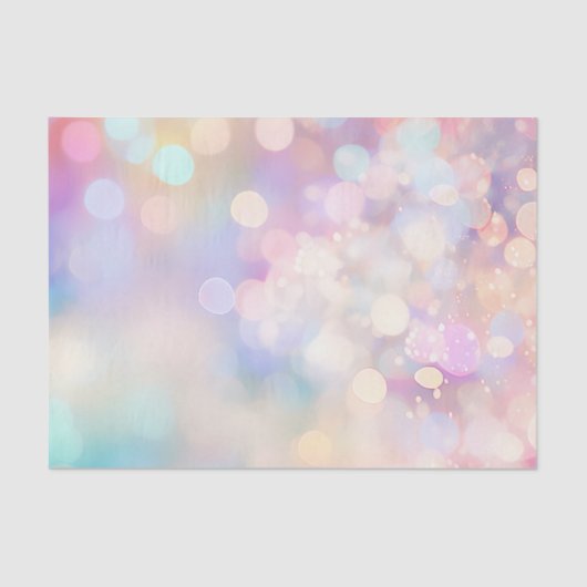 Sprankelend kleurrijk, pastel bokeh, girly tissuepapier (Voorkant)