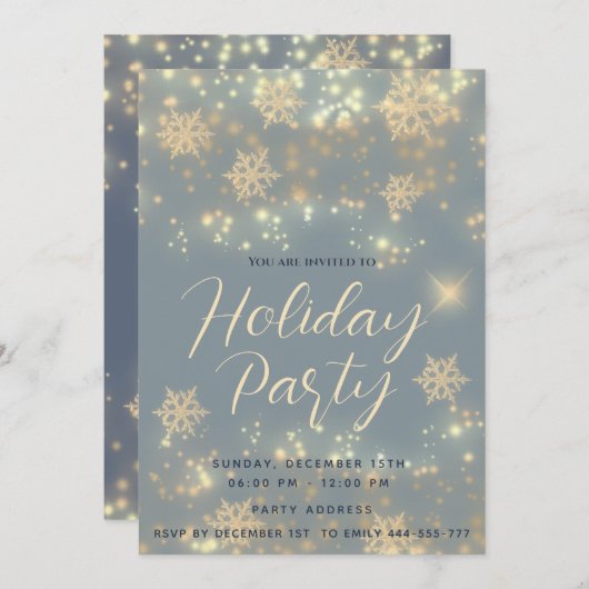 Sprankelend luxe zakelijk Vakantie feest Kaart (Voorkant / Achterkant)