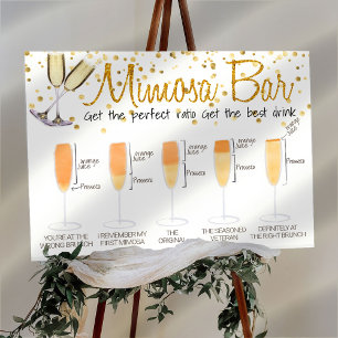 Sprankelend Mimosa Bar Bruids brunch Bord Poster