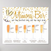 Sprankelend Mimosa Bar Bruids brunch Bord Poster (Voorkant)