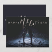 SPRANKELEND NIEUWJAAR FEESTDAGENKAART (Voorkant / Achterkant)