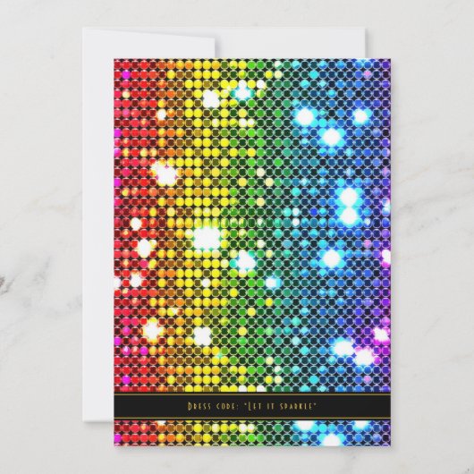 sprankelend nieuwjaarsfeest kaart (Achterkant)