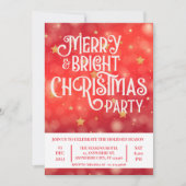 Sprankelend Rode Ster Vrolijk Helder Kerstfeest Kaart (Voorkant)