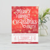 Sprankelend Rode Ster Vrolijk Helder Kerstfeest Kaart (Staand voorkant)