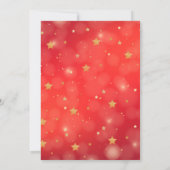 Sprankelend Rode Ster Vrolijk Helder Kerstfeest Kaart (Achterkant)