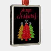 Sprankelend rood goud groen kerstboom sneeuwvlok metalen ornament (Rechts)