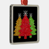 Sprankelend rood goud groen kerstboom sneeuwvlok metalen ornament (Rechts)