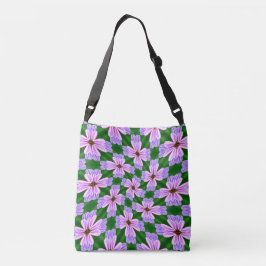 Sprankelend roze bloemen patroon crossbody tas