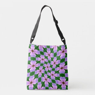 Sprankelend roze bloemen patroon crossbody tas