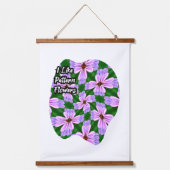 Sprankelend roze bloemen patroon hangend wandkleed (Voorkant)