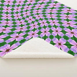Sprankelend roze bloemen patroon sherpa deken