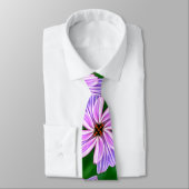 Sprankelend roze bloemen patroon stropdas (Gebonden)