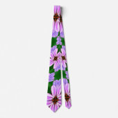 Sprankelend roze bloemen patroon stropdas (Voorkant)