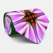 Sprankelend roze bloemen patroon stropdas (Opgerold)
