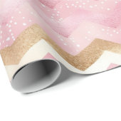 Sprankelend roze Chevron patroon Cadeaupapier (Rol Hoek)