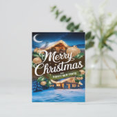 Sprankelend Vrolijk Kerstfeest en Gelukkige Nieuwj Briefkaart (Staand voorkant)